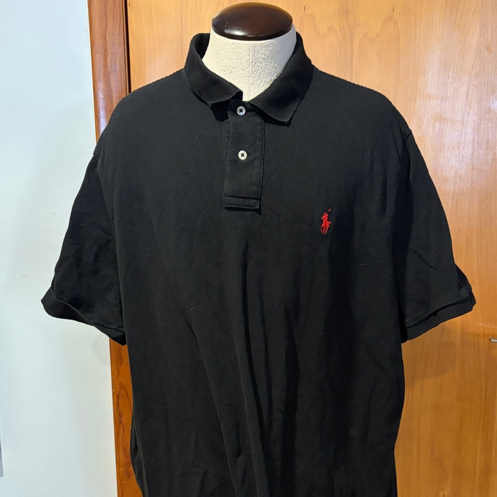 Men’s Ralph Lauren Black Polo Shirt Classic Fit Size XL